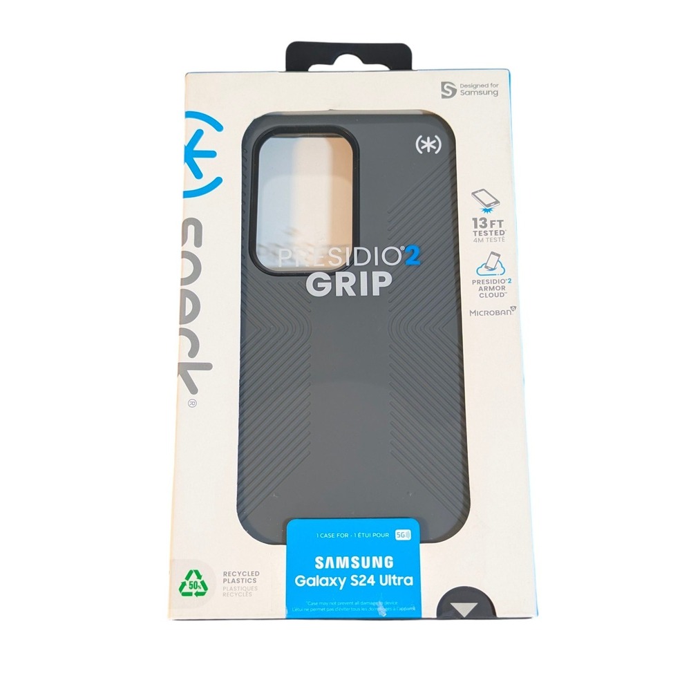 B8-O‎  Speck Presidio2 Grip Case Samsung Galaxy S24 Ultra - Charcoal Gray